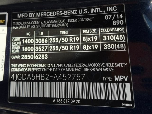 2015 Mercedes-Benz M-Class ML 350 4MATIC®