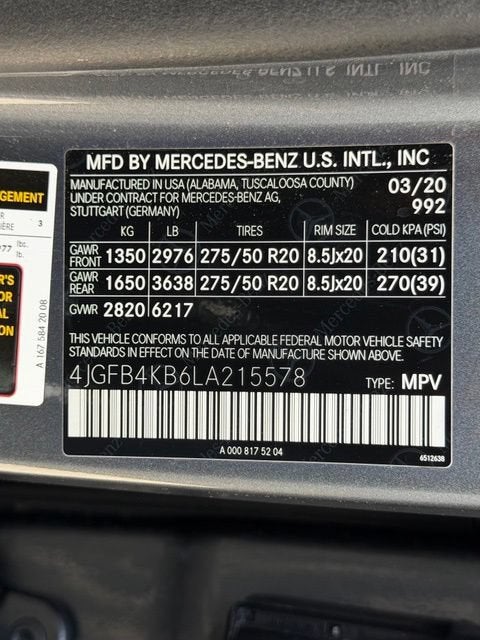 2020 Mercedes-Benz GLE GLE 350 4MATIC®