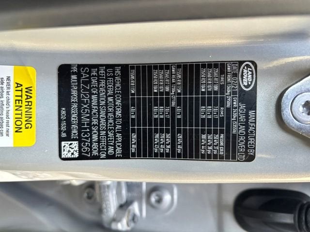 2021 Land Rover Range Rover Evoque S