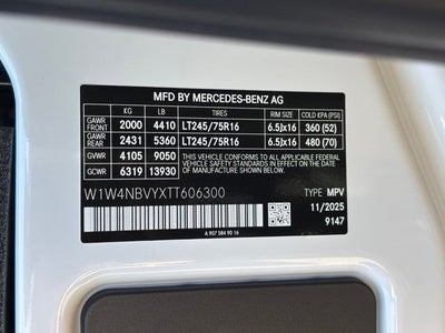 2026 Mercedes-Benz Sprinter 2500 Cargo 144 WB 4MATIC®
