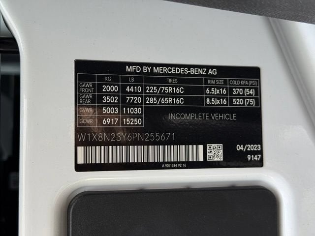 2023 Mercedes-Benz Sprinter 3500 Cab Chassis 144 WB Box Truck