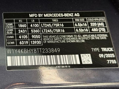 2026 Mercedes-Benz Sprinter 2500 Cargo 144 WB