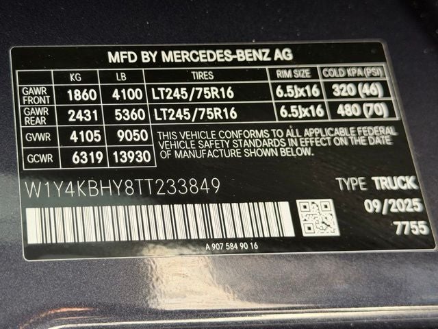 2026 Mercedes-Benz Sprinter 2500 Cargo 144 WB