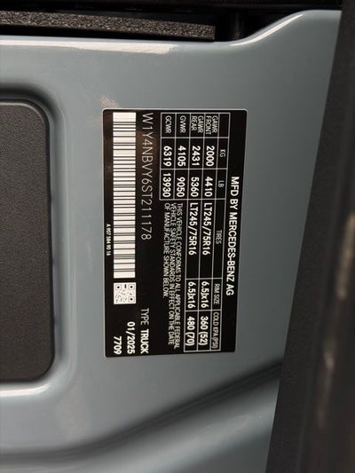 2025 Mercedes-Benz Sprinter 2500 Cargo 144 WB 4MATIC®