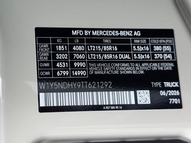 2026 Mercedes-Benz Sprinter 3500 Cargo 170 WB Extended