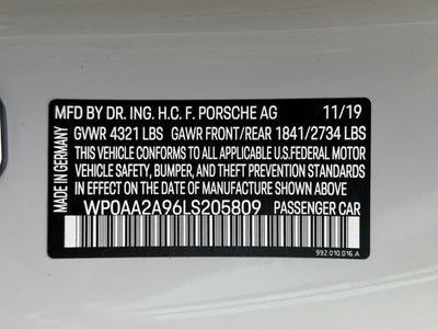 2020 Porsche 911 Base